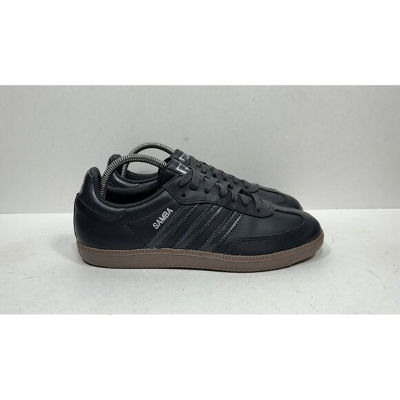 Adidas Samba Black Leather Gum Sole G48121 Men's Size 7.5 Shoes Soccer - Picture 1 of 8